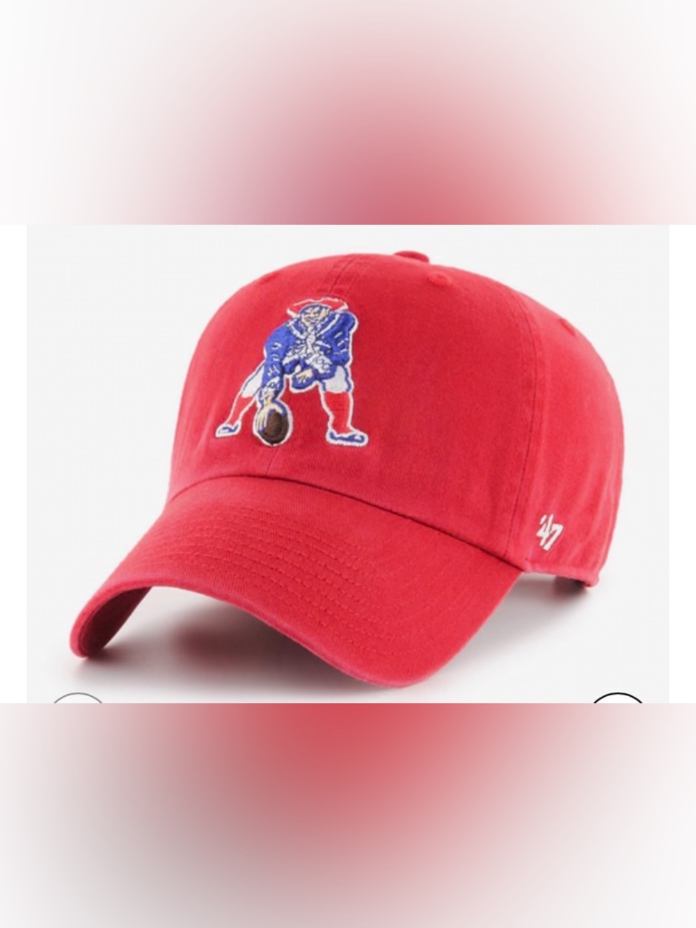 '47 New England Patriots NFL Football Red Cap Hat One Size Officially Licensed